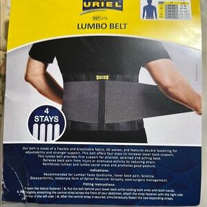Black Lumbar Support Belt with Stretchy Material